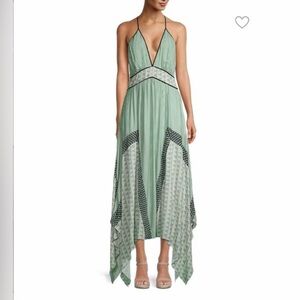 NWT Ramy Brook low cut geometric print maxi dress size 6, Brand New!